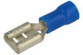 Konektor; 6,3x0,8mm; płaski nasuwka; izolowany; KPIF63B; niebieski; proste; na przewód; 1,5÷2,5mm2; zaciskany; 1 tor; SGE
