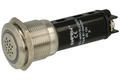 Kontrolka; z buzzerem; migająca; LAS1-AGQ-SM/R/12V/S; 19mm; podświetlenie LED 12V; czerwony; śrubowe; srebrny; IP40; 54mm; Onpow; RoHS