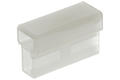 Connector cover; 6,3x0,8mm; flat female; uninsulated; OK-2F; clear; straight; 2 ways; Ninigi