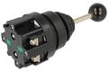 Switch; joystick; YM-11/2F; (ON)-OFF-(ON); 3 positions; momentary; panel mounting; screw; 10A; 250V AC; 2 ways; 30mm; 40mm; YUMO; RoHS
