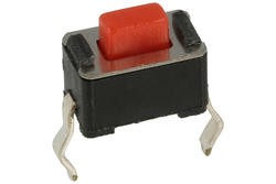 Tact switch; 3,5x6mm; 5mm; TSHB-3PL; 1,5mm; through hole; 2 pins; black; OFF-(ON); no backlight; 50mA; 12V DC