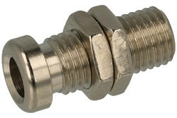 Banana socket; 4mm; BO10; uninsulated; through type; screwed; 16mm; nickel plated brass; RoHS