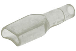 Connector cover; 6,3x0,8mm; flat male; uninsulated; A-CC-6,3F; clear; straight; snap; 1 way
