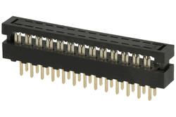 Adapter; IDC; FD26/PCT26; 26 ways; 2x13; straight; 2,00mm; selectively gold-plated; for flat cable; through hole; crimped; Connfly; RoHS