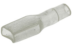 Connector cover; 4,8x0,8mm; flat male; uninsulated; A-CC-4,8F; clear; straight; snap; 1 way