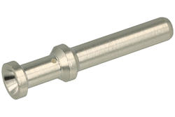 Male terminal; Han C; 09320006107; 1 way; copper alloy; straight; for cable; crimped; 40A; 800V; silver; silver plated; 4,0mm2; Harting; RoHS