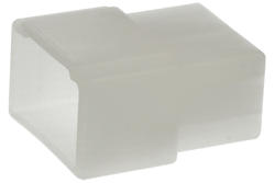 Connector cover; 6,3x0,8mm; flat male; uninsulated; OK-4M; clear; straight; 4 ways