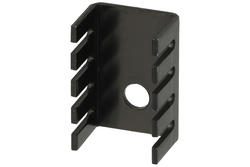 Heatsink; FK231-SA220; with hole; blackened; 19,1mm; U; 24K/W; 13,5mm; 9,5mm; Fischer Elektronik