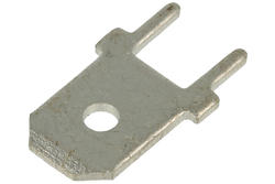 Connector; 6,3x0,8mm; flat male; uninsulated; PC250; straight; through hole; 1 way