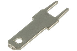 Connector; 2,8x0,5mm; flat male; uninsulated; PC110; straight; through hole; 1 way