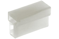 Connector cover; 6,3x0,8mm; flat female; uninsulated; OK-2F; clear; straight; 2 ways