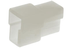 Connector cover; 6,3x0,8mm; flat male; uninsulated; OK-2M; clear; straight; 2 ways; Ninigi