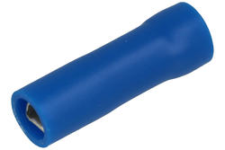 Konektor; 2,8x0,8mm; płaski nasuwka; izolowany pełny; KPIPF28B; niebieski; proste; na przewód; 1,5÷2,5mm2; cynowane; zaciskany; 1 tor; SGE