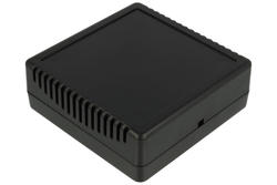 Enclosure; multipurpose; Z123AW; ABS; 100mm; 100mm; 35mm; black; venting holes; Kradex; RoHS