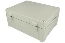 Enclosure; multipurpose; ZP240.190.105SJ TM PC; polycarbonate; 240mm; 191mm; 106mm; IP65; light gray; wiith cast gasket; with hinges; Kradex; RoHS