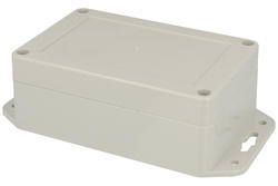 Enclosure; multipurpose; ZP120.80.45UJH TM; ABS; 120mm; 80mm; 45mm; IP65; light gray; hermetic; mounting brackets; with brass bushing; Kradex; RoHS