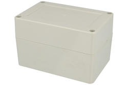 Enclosure; multipurpose; ZP120.80.75JH TM; ABS; 120mm; 80mm; 75mm; IP65; light gray; hermetic; with brass bushing; Kradex; RoHS