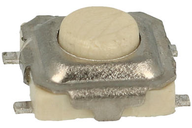 Tact switch; 3,3mm; 1,5mm; SS307; surface mount; 4 pins; 0,4mm; OFF-(ON); 50mA; 12V DC; 160gf; Canal; RoHS