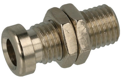 Banana socket; 4mm; BO10; uninsulated; through type; screwed; 16mm; nickel plated brass; RoHS