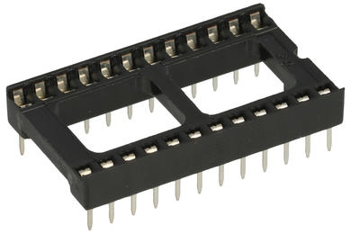 Socket; standard DIP; DIP24p; 2,54mm; wide 0,6" (15,24mm); 24 ways; 2x12; through hole; tinned; 4,8mm; RoHS