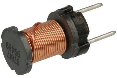 Inductor; wire vertical; DDP100; 100uH; 10%; diam.7,5x12mm; through-hole (THT); 5mm; 8ohm; Philips