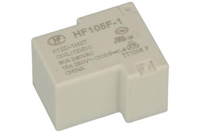 Przekaźnik; elektromagnetyczny przemysłowy; HF105F-1-012D-1HST (JQX105); 12V; DC; 1 styk zwierny; 30A; do druku (PCB); Hongfa; RoHS
