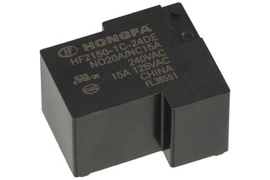 Przekaźnik; elektromagnetyczny przemysłowy; HF2150-1C-24DE; 24V; DC; 1 styk przełączny; 20A; do druku (PCB); Hongfa; RoHS