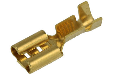 Connector; 6,3x0,8mm; flat female; uninsulated; KPNF63; straight; for cable; 0,5÷1,5mm2; crimped; 1 way