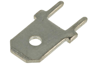 Connector; 6,3x0,8mm; flat male; uninsulated; PC250; straight; through hole; tinned; 1 way