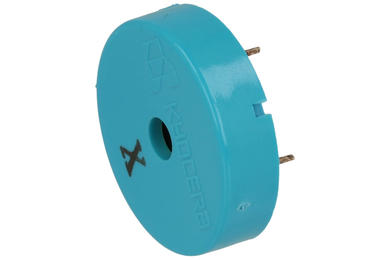 Buzzer piezoelektryczny; KBS-20DB-4P-0; 75 dB; 15mA; fi 22mm; 4kHz; przewlekany (THT); bez generatora; piny; 6,5mm; 14000pF