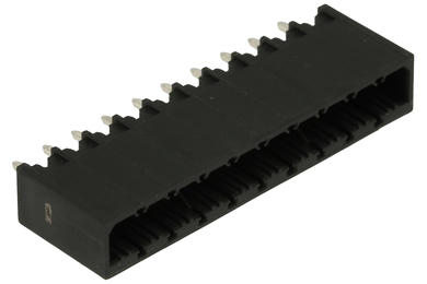 Terminal block; pluggable; 0225-3710; 10 ways; R=3,50mm; 11,35mm; 8A; 300V; through hole; straight; closed; black; Dinkle; RoHS