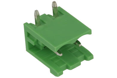 Terminal block; 2EGTR-5.0-02P-14-00AH; 2 ways; R=5,00mm; 8,1mm; 12A; 300V; through hole; angled 90°; open; green; Golten; RoHS