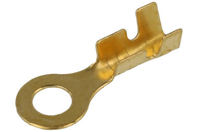 Cord end terminal; M3; ring; uninsulated; KONM3T; straight; for cable; 0,5÷2,5mm2; brass; crimped