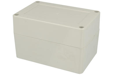 Obudowa; uniwersalna; ZP120.80.75JH TM; ABS; 120mm; 80mm; 75mm; IP65; jasnoszary; hermetyczna; z tulejkami mosiężnymi; Kradex; RoHS