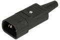 Plug; AC power; IEC C14 IBM; 4732.0000; straight; for cable; 10A; 250V; screw; Schurter; RoHS