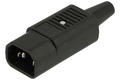 Plug; AC power; IEC C14 IBM; 4735.0000; straight; for cable; 10A; 250V; screw; Schurter; RoHS