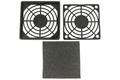 Fan cover with filter; PG60; 60x60mm; plastic; RoHS