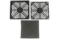 Fan cover with filter; PG80; 80x80mm; plastic; RoHS