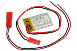 Akumulator; Li-Po; 402030; 3,7V; 190mAh; 4x20x30mm; Zabezpieczenie PCM; konektor+ gniazdo 2,54*2piny; AKYGA; RoHS