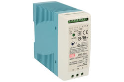 Power Supply; DIN Rail; buffer; DRC-40A; 127÷370V DC; 90÷264V AC; 13,8V DC; 13,8V DC; 1,9A; 1A; 40W; LED indicator; Mean Well