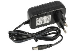 Zasilacz; wtyczkowy; EB1212; 12V DC; 1A; 12W; 2,1/5,5mm prosty; kolor czarny; 90÷264V AC; MW Power