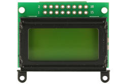Wyświetlacz; LCD; alfanumeryczny; LCD-LC-0802C-YHY Y/G-E6; 8x2; czarny; Kolor tła: zielony; podświetlenie LED; 31mm; 14,5mm; AV-Display; RoHS