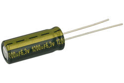 Kondensator; niskoimpedancyjny; 1200uF; 6,3V; WLR122M0JF20M; fi 8x20mm; 3,5mm; przewlekany (THT); luzem; Jamicon; RoHS