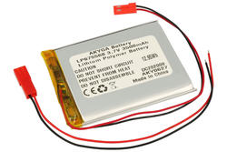 Rechargeable battery; Li-Po; 675568; 3,7V; 3500mAh; 6,7x55x68mm; PCM protection; connector + socket 2,54*2pins; AKYGA; RoHS