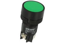 Przełącznik; przyciskowy; GB2-EA135; OFF-(ON); zielony; bez podświetlenia; sprężynowe; 2 pozycje; 1,5A; 250V AC; 22mm; 43mm; Greegoo
