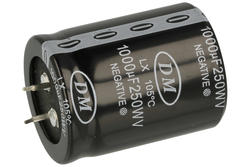 Kondensator; elektrolityczny; SNAP-IN; 1000uF; 250V; LHS; LHS2E102M3545; 20%; fi 35x45mm; 10mm; przewlekany (THT); luzem; -25...+105°C; 2000h; Leaguer; RoHS