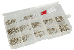 Set of screws; A-SNP-360; M2; M2,5; M3; 3÷10mm; conical; galvanised steel; with  screwdriver