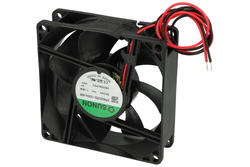 Wentylator; EF80252S2-1000U-A99; 80x80x25mm; ślizgowe; 24V; DC; 1,18W; 62,8m3/h; 30dB; 49mA; 2900RPM; 2 przewody; Sunon; RoHS; 8÷27,6V; 300mm