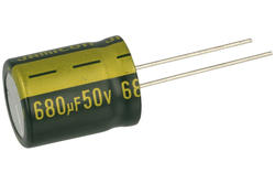 Capacitor; Low Impedance; electrolytic; 680uF; 50V; WLR681M1HK20R; fi 16x20mm; 7,5mm; through-hole (THT); bulk; Jamicon; RoHS