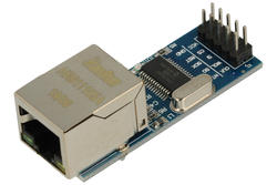 Moduł rozszerzeniowy; moduł sieciowy Ethernet; ENC28J60; 3,3V; SPI; Ethernet RJ-45; kołkowe; -40...+85°C